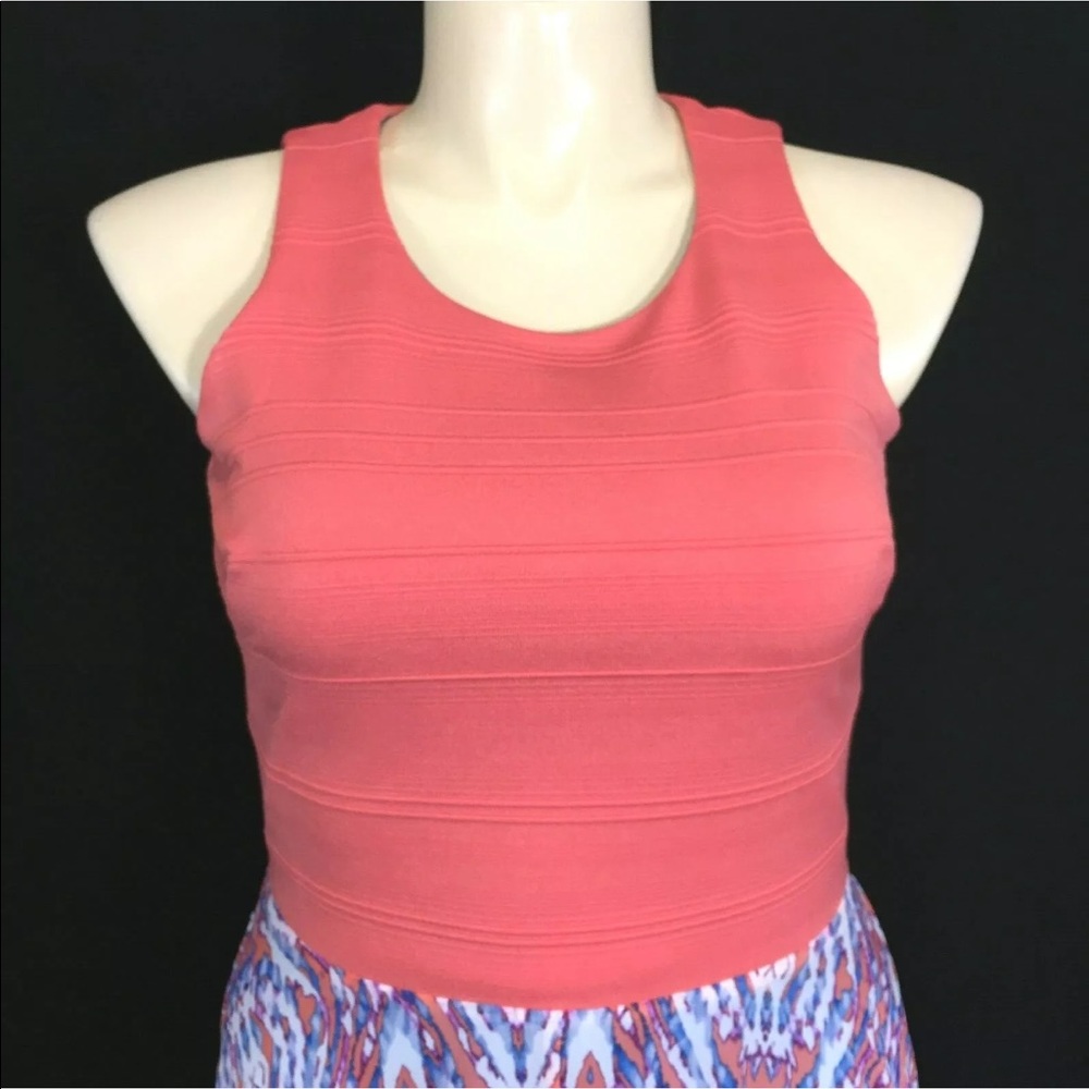 Signature Robbie Bee Dress 12‎ Large Coral BabyBlue